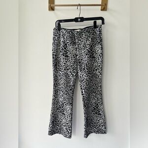 Maeve Monochrome Patterned Flare Pants